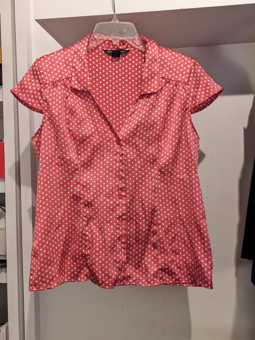 Victoria's Secret Pink Polka Dot Cap Sleeve Pajama Top Vintage